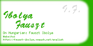 ibolya fauszt business card